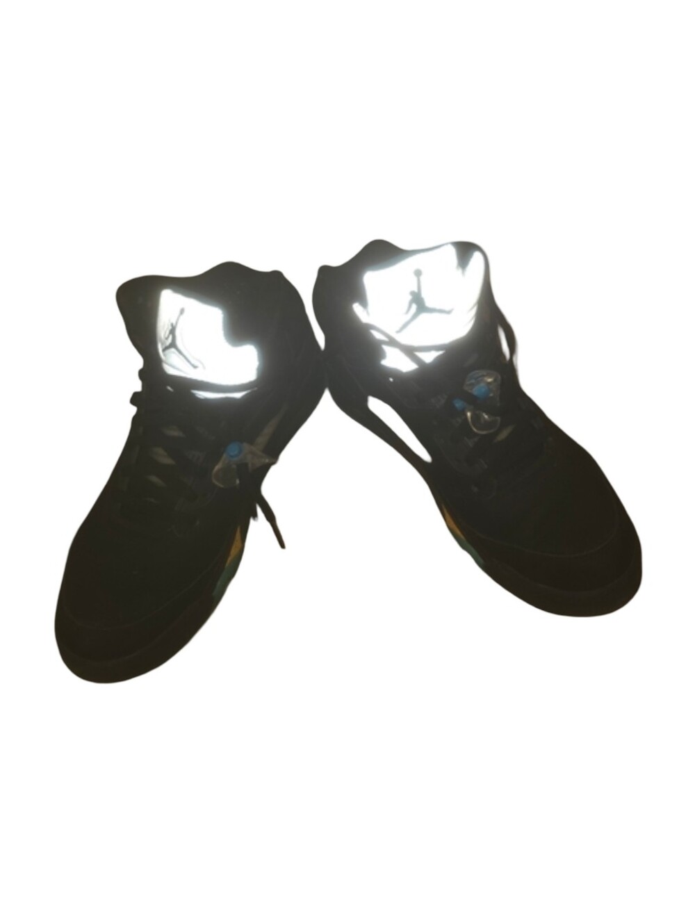 Jordan Men’s Black High-Top Sneakers with Reflective Tongue